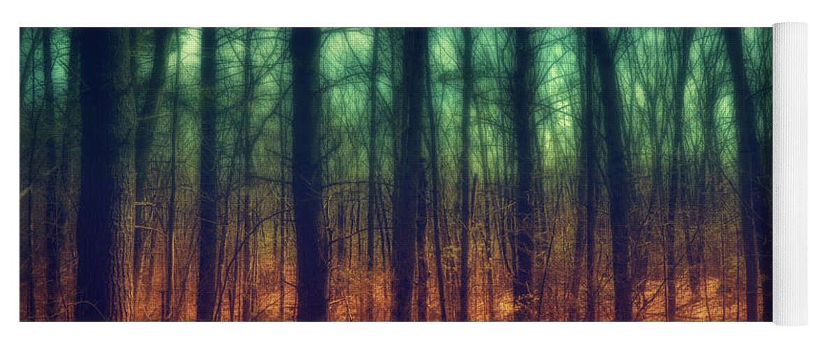 Woods Yoga Mat featuring the photograph Dark woods by Lilia S