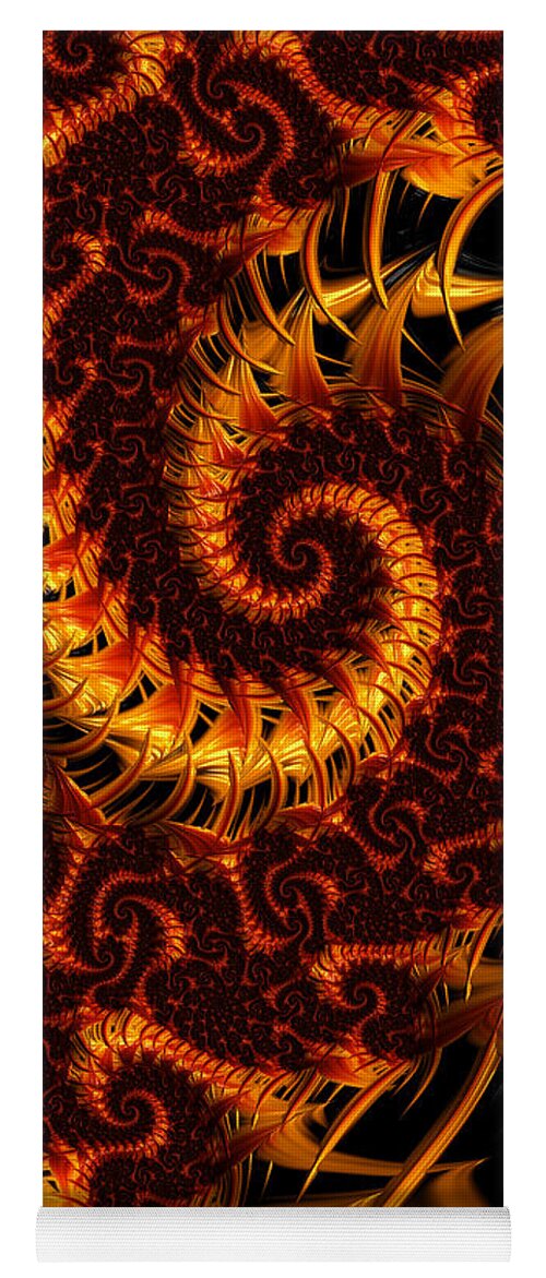 Digital Yoga Mat featuring the digital art Darkness in Paradise by Jeff Iverson