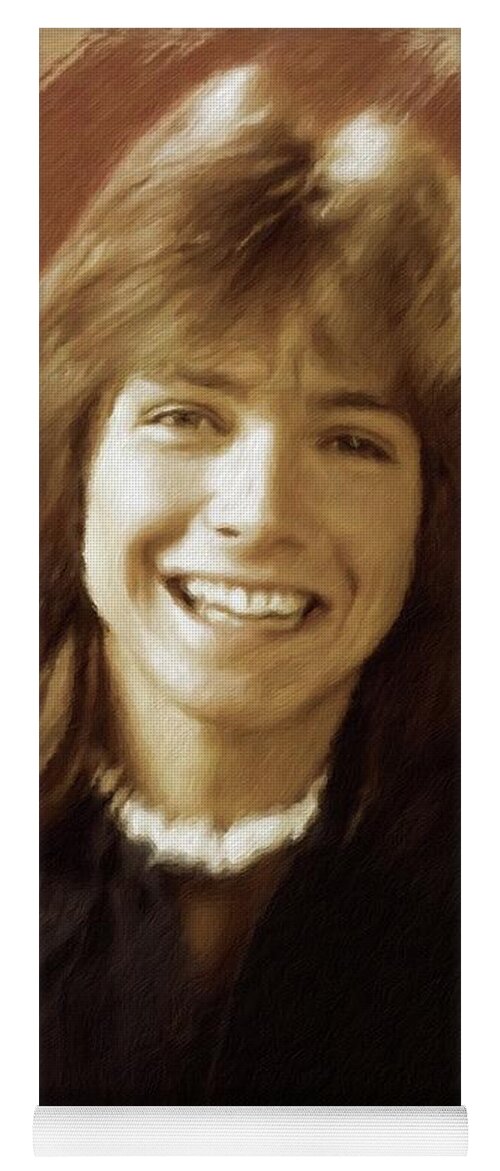 David Yoga Mat featuring the painting David Cassidy, Actor by Esoterica Art Agency