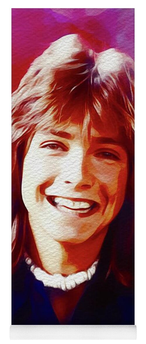 David Yoga Mat featuring the painting David Cassidy, Hollywood Legend by Esoterica Art Agency