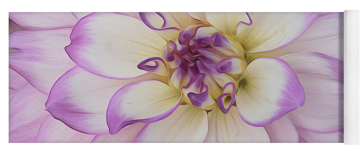 Botanical Yoga Mat featuring the photograph Dazzling Dahlia Oil by Catherine Avilez