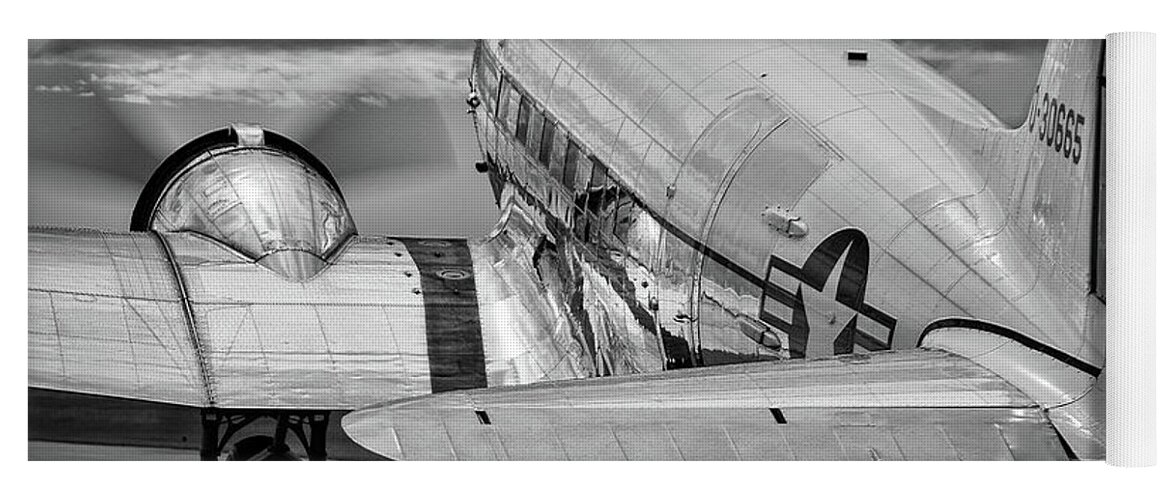 Dc3 Yoga Mat featuring the photograph DC3 Taxiing for Departure by Phil And Karen Rispin