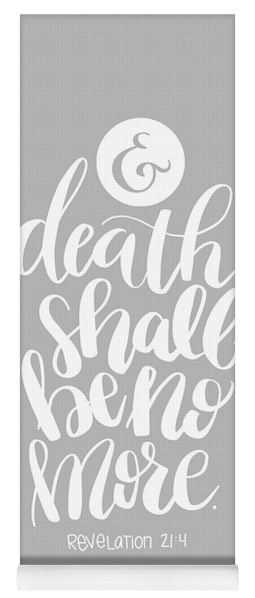 Death Yoga Mat featuring the mixed media Death shall be no more by Nancy Ingersoll