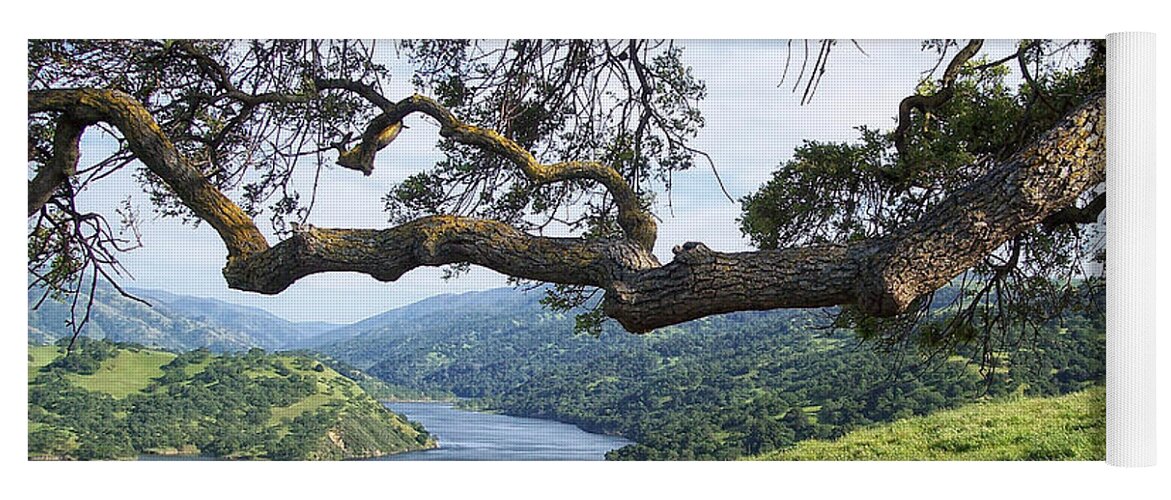 California Yoga Mat featuring the photograph Del Valle Reservoir by Donna Blackhall
