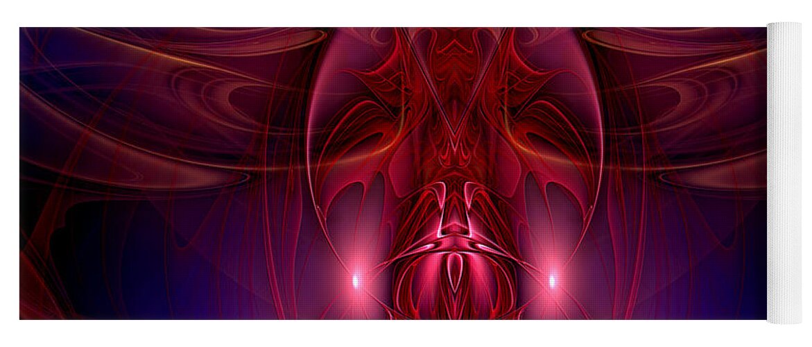 Abstract Yoga Mat featuring the digital art Delightful Debi's Descent Into Darkness by Casey Kotas