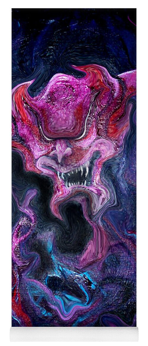 Demon Yoga Mat featuring the painting Demon Fire by Kevin Middleton
