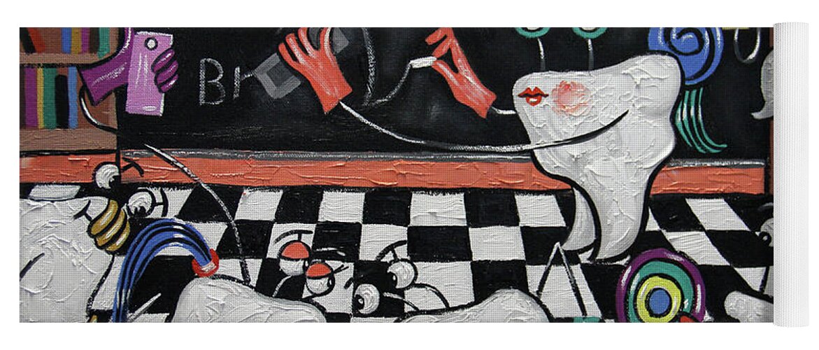 Dental Art Yoga Mat featuring the painting Dental School by Anthony Falbo