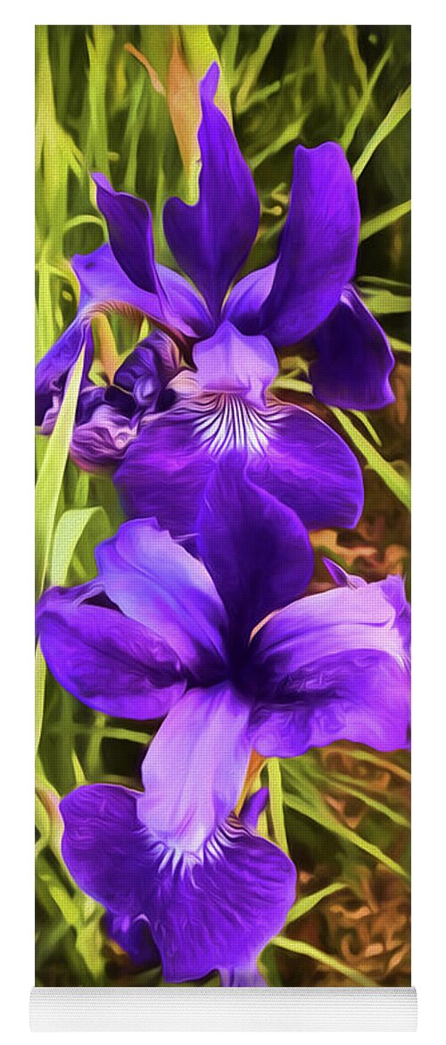 Flowers Yoga Mat featuring the photograph Desert Iris by Penny Lisowski