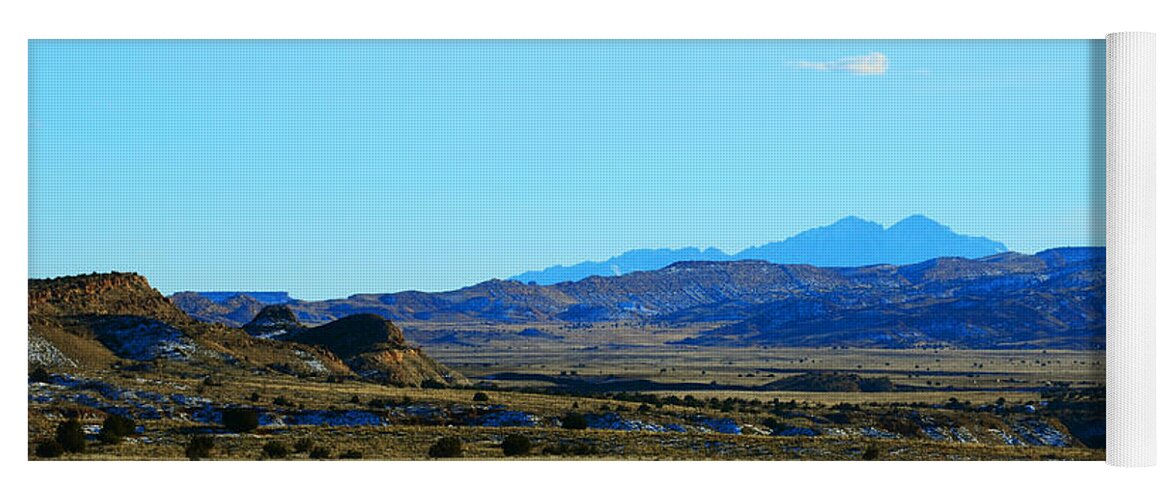 Southwest Landscape Yoga Mat featuring the photograph Desert range by Robert WK Clark