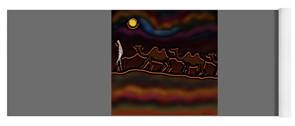 Desert Painting Yoga Mat featuring the digital art Desert Stories by Latha Gokuldas Panicker