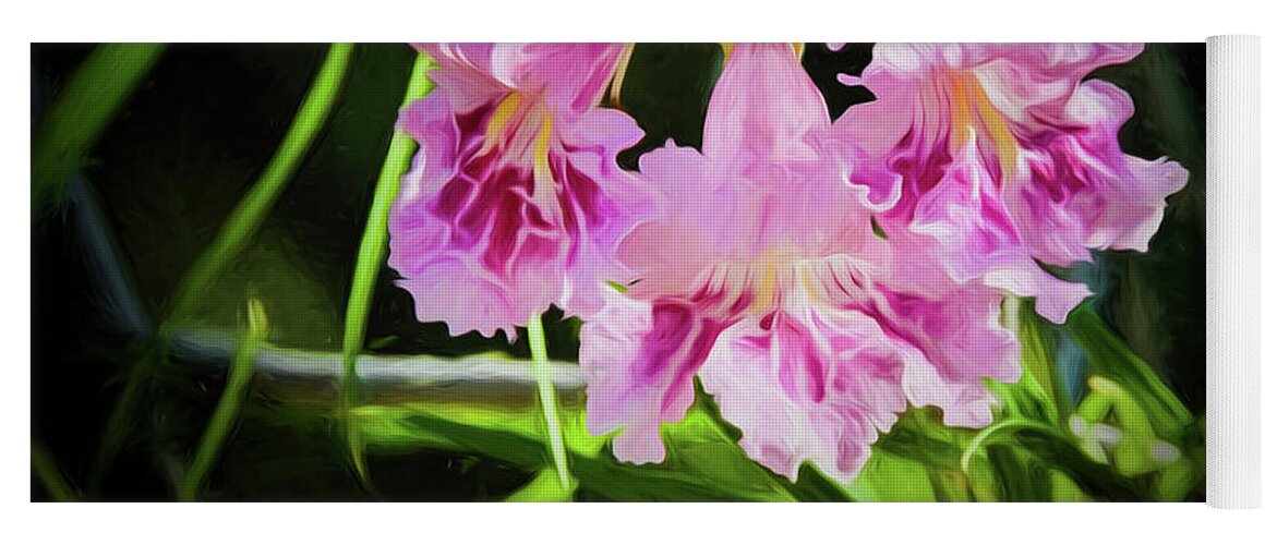 Chilopsis Linearis Yoga Mat featuring the photograph Desert Willow by Penny Lisowski