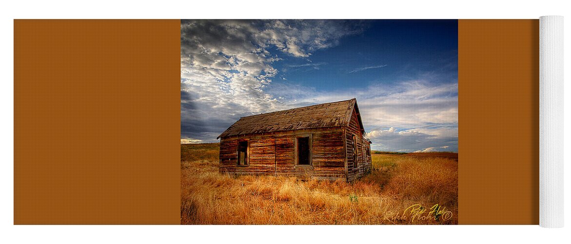 Wyoming Yoga Mat featuring the photograph Deserted near Spotted horse by Rikk Flohr