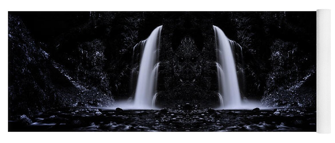 Mountain Yoga Mat featuring the digital art Devil Falls by Pelo Blanco Photo