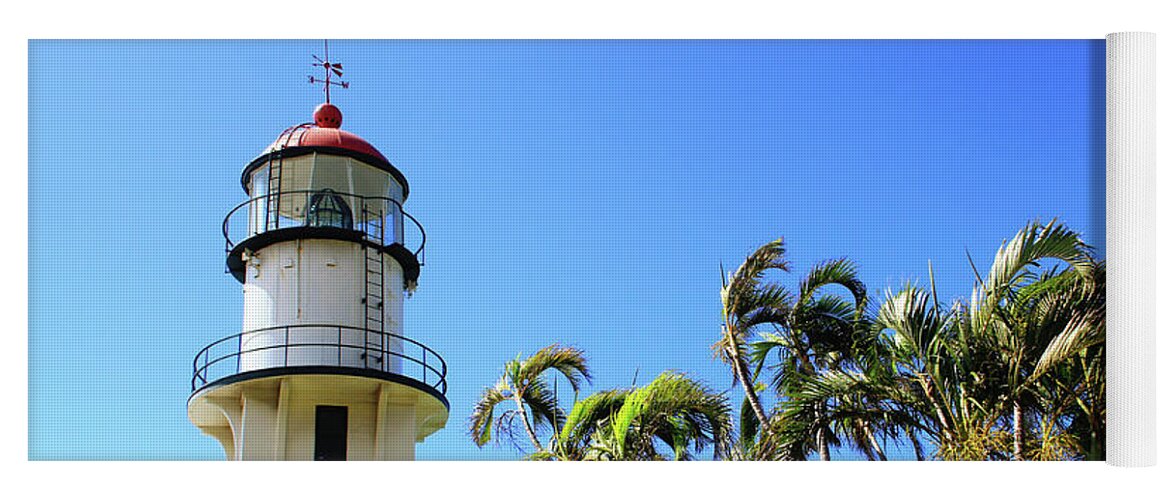 Hawaii Yoga Mat featuring the photograph Diamond Head Light House - Oahu by David Daniel