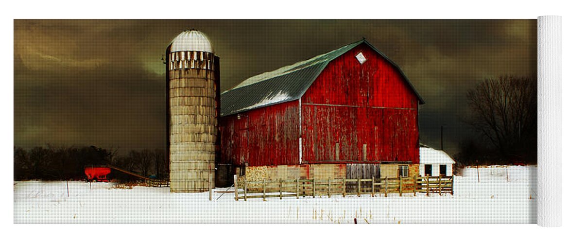 Barn Yoga Mat featuring the photograph Diamonds In the Sky by Julie Hamilton