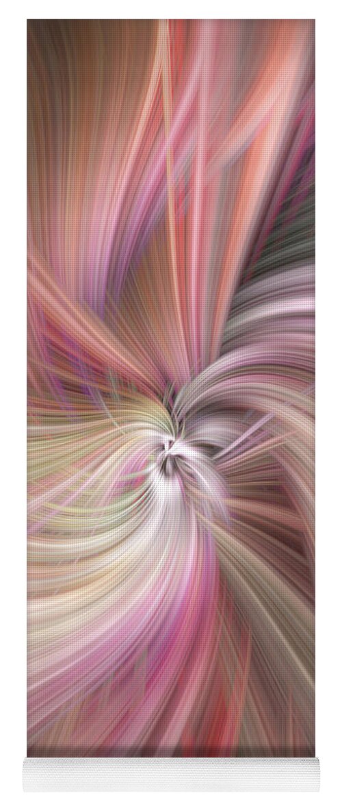 Jenny Rainbow Fine Art Photography Yoga Mat featuring the photograph Dimensions. Pink Beige Abstract by Jenny Rainbow