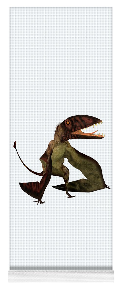 Dimorphodon Yoga Mat featuring the painting Dimorphodon Pterosaur by Corey Ford