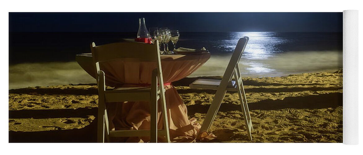 Punta Cana Yoga Mat featuring the photograph Dinner for Two in the Moonlight by Nicole Lloyd