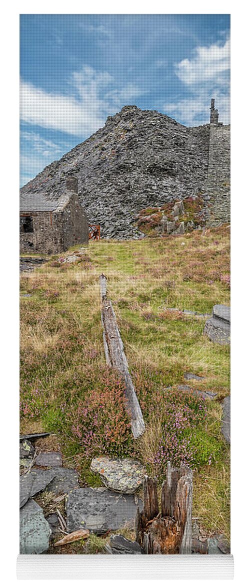 Llanberis Yoga Mat featuring the photograph Dinorwic Quarry Ruins by Adrian Evans