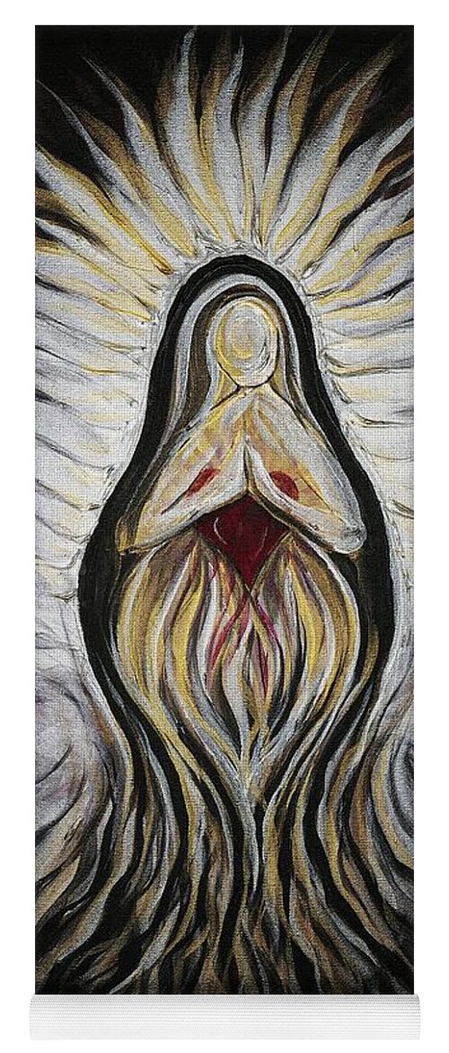 Divine Yoga Mat featuring the painting Divine Mother Milagro by Michelle Pier