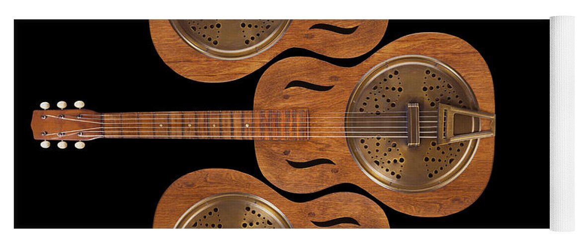 Guitar Yoga Mat featuring the photograph Dobro 5 by Mike McGlothlen