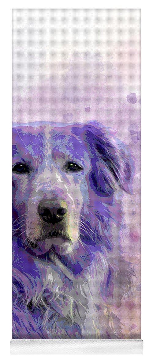 Dog Yoga Mat featuring the mixed media Dog 140 by Lucie Dumas