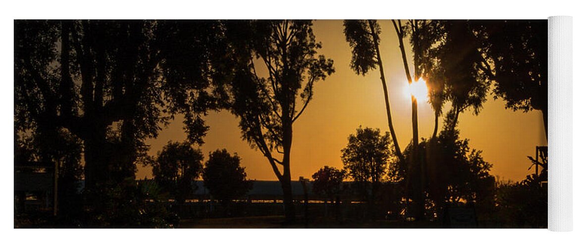 California Yoga Mat featuring the photograph Dominguez Hills Sunset by Ed Clark