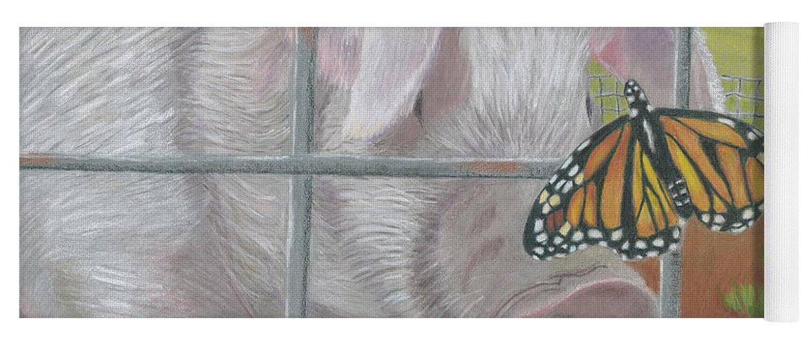 Pig Yoga Mat featuring the painting Don't Fence Me In by Arlene Crafton