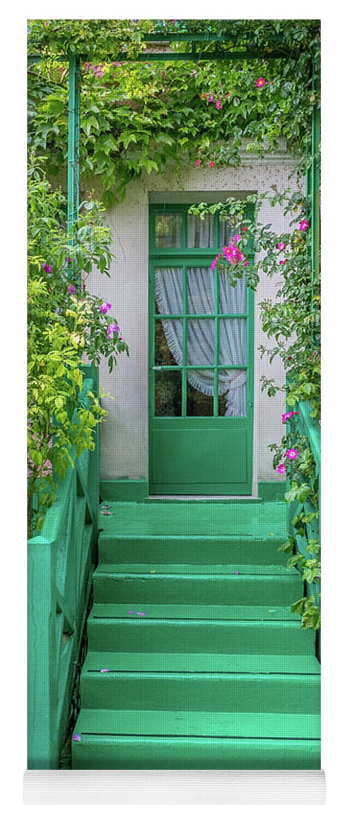 Claude Monet Yoga Mat featuring the photograph Door To Claude Monet's Home, Giverny 2 by Liesl Walsh