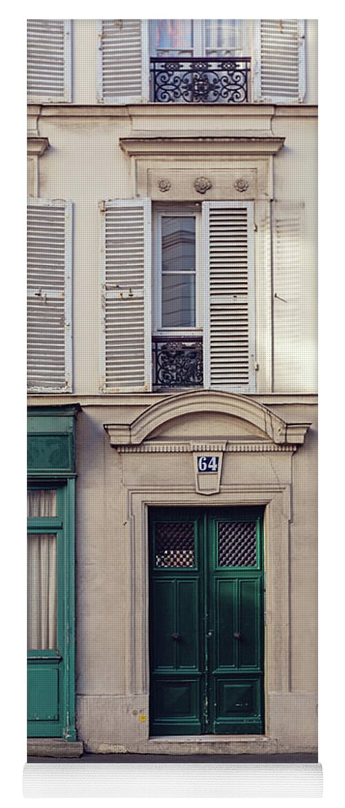 Paris Doors Yoga Mat featuring the photograph Paris Doors No. 64 by Melanie Alexandra Price