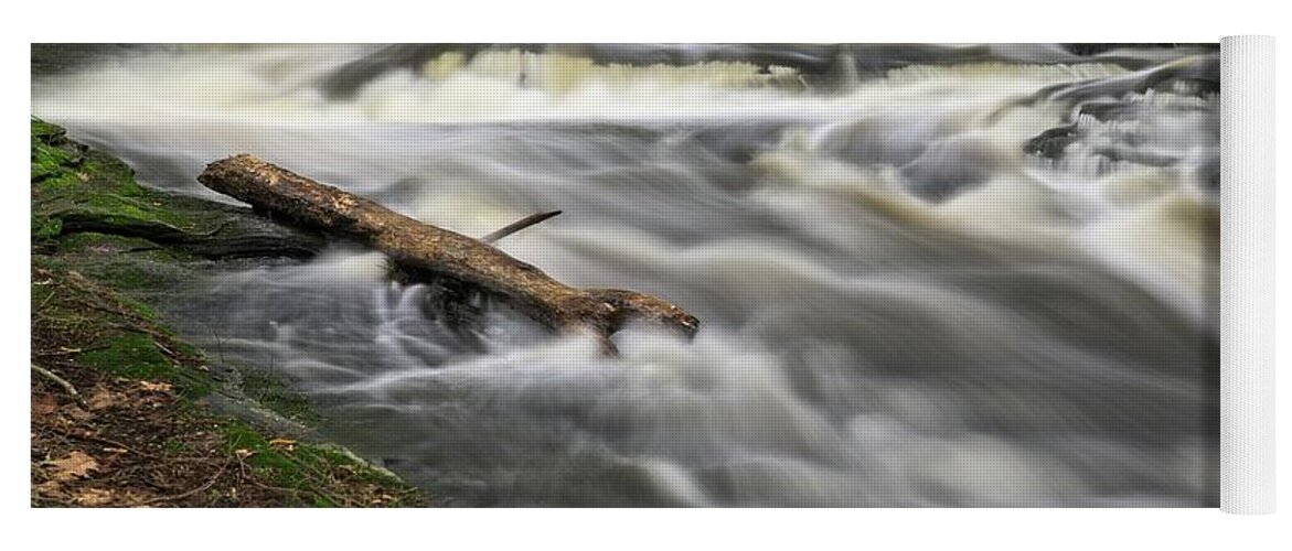 Waterfall Yoga Mat featuring the photograph Down The Throat by Allan Van Gasbeck