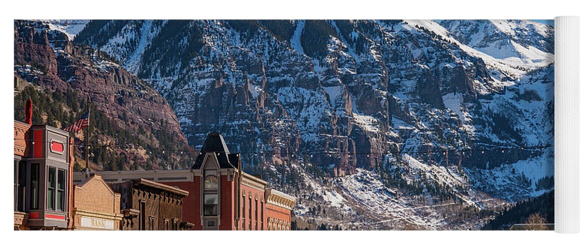 Colorado Yoga Mat featuring the photograph Downtown Telluride by Darren White