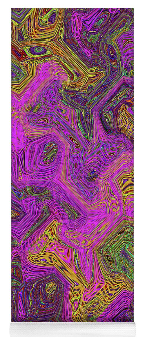 Dragon In The Pink Yoga Mat featuring the digital art Dragon In The Pink by Tom Janca