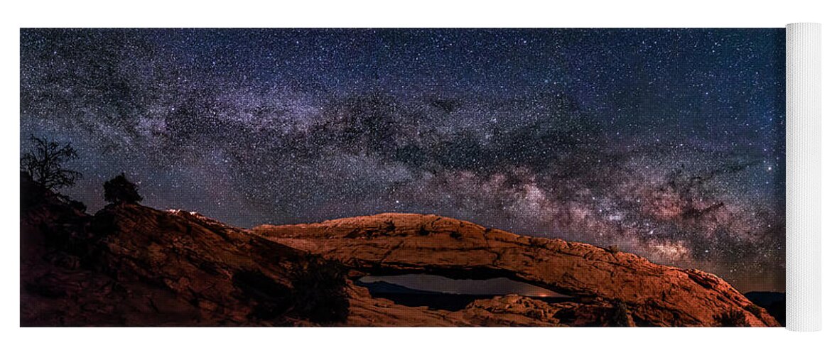 Mesa Arch Yoga Mat featuring the photograph Draped in Stars by Judi Kubes