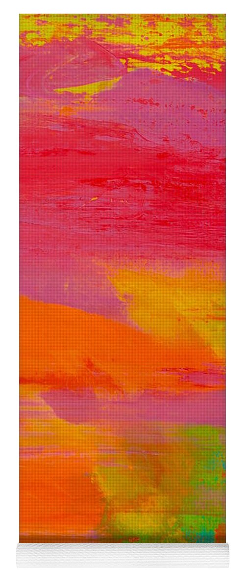 Abstract Painting Yoga Mat featuring the painting Dreaming In Colors 3 by Catalina Walker
