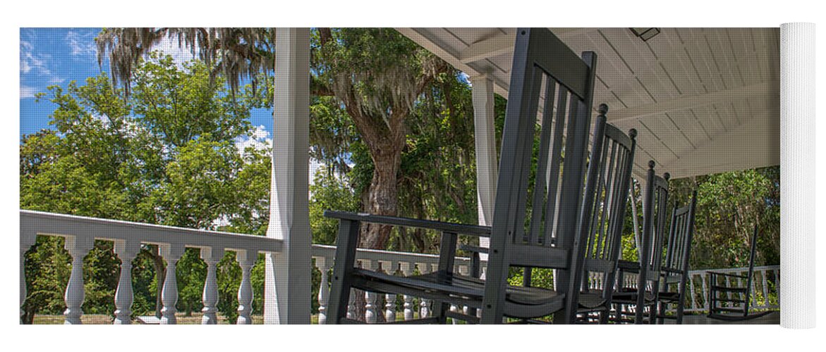 Charles Pinckney Yoga Mat featuring the photograph Dreaming on Front Porch by Dale Powell