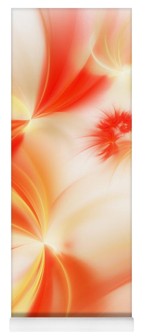 Andee Design Abstract Yoga Mat featuring the digital art Dreamy Orange And Creamy Abstract by Andee Design
