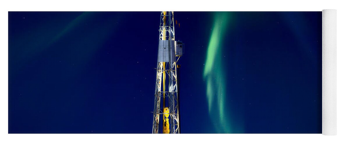 Platform Yoga Mat featuring the photograph Drilling Rig Potash Mine Canada by Mark Duffy