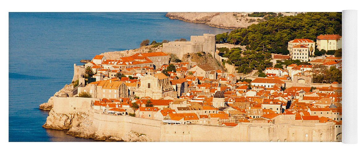 Aerial Yoga Mat featuring the photograph Dubrovnik Old City by Thomas Marchessault