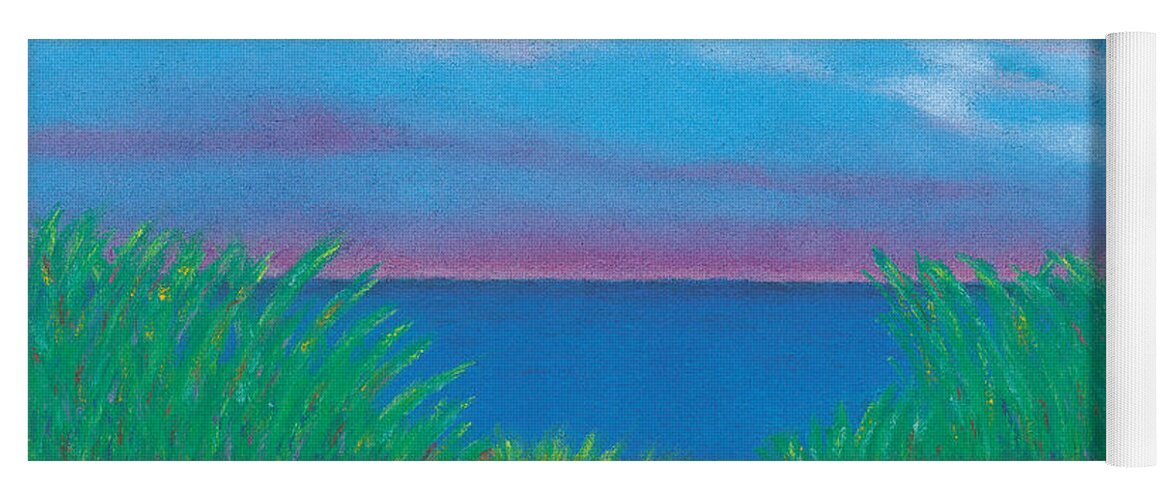 Provincetown Yoga Mat featuring the pastel Dunes at Dawn by Anne Katzeff