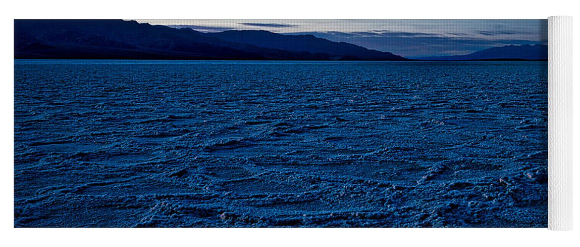 Badwater Basin Yoga Mat featuring the photograph Dusk at Badwater Basin - Death Valley by Stuart Litoff