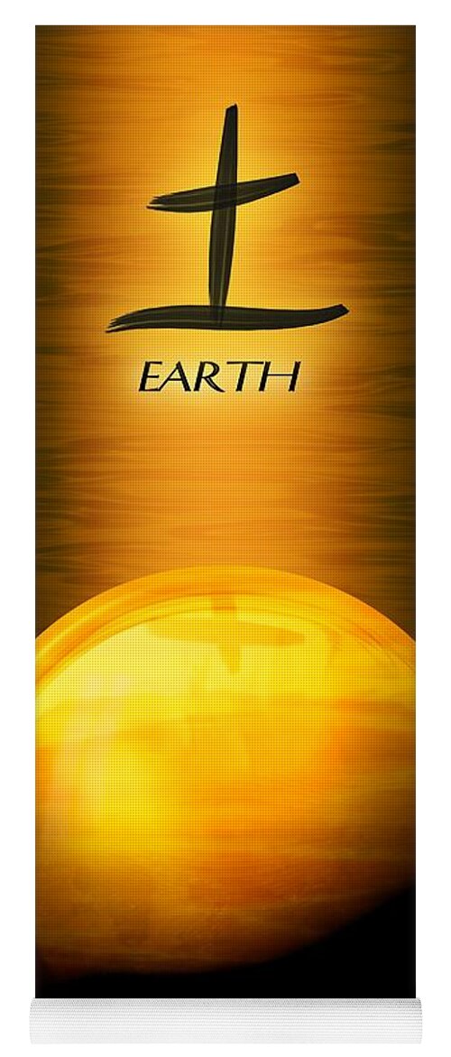 John Wills Art Yoga Mat featuring the digital art Earth Elemental Sphere by John Wills