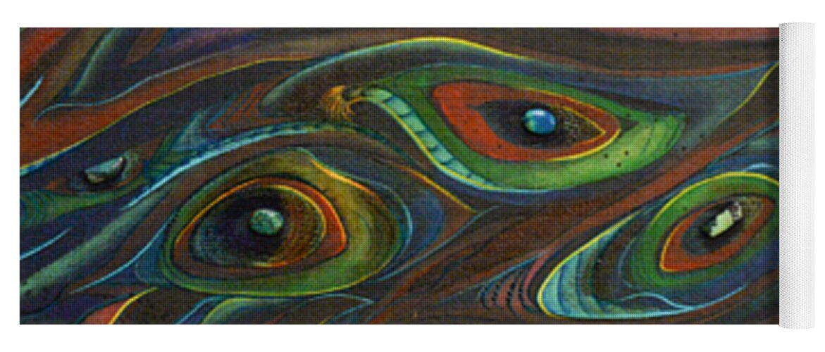 Sacred Art Paintings Yoga Mat featuring the painting Earth Song by Deborha Kerr