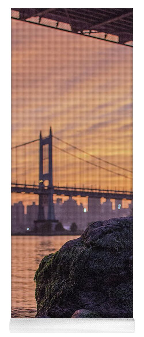 New York City Yoga Mat featuring the photograph East River Stone View by Peter J DeJesus