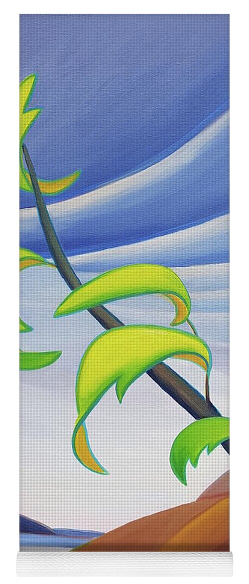 Group Of Seven Yoga Mat featuring the painting East Wind by Barbel Smith