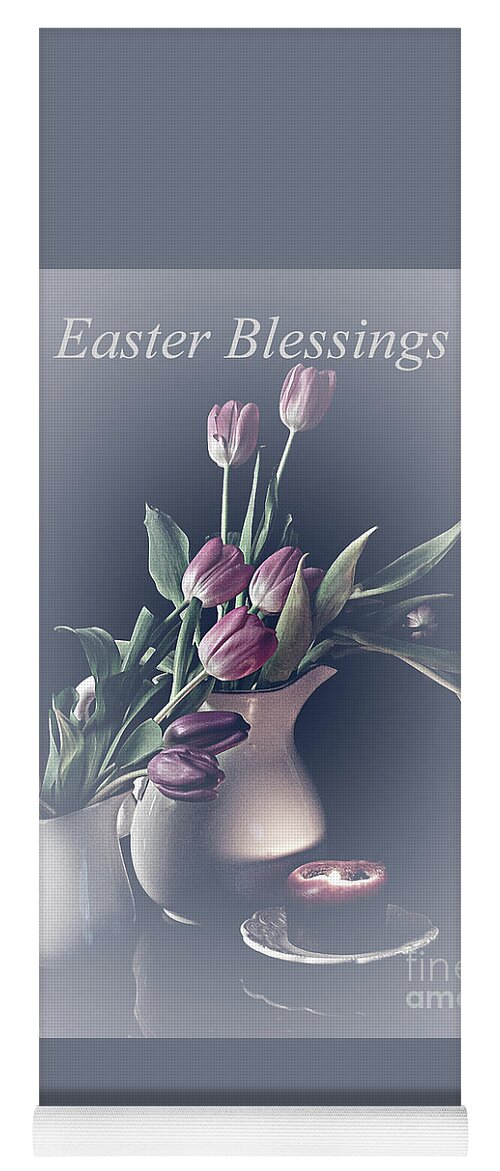 Easter Yoga Mat featuring the digital art Easter Blessings No. 3 by Sherry Hallemeier