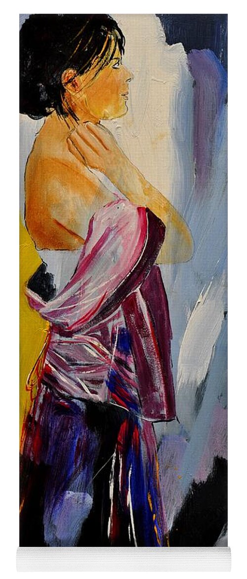 Girl Yoga Mat featuring the painting Eglantine 570150 by Pol Ledent