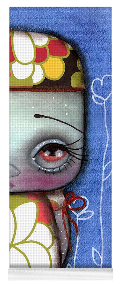 Abril Andrade Elf Yoga Mat featuring the painting Elf Girl by Abril Andrade