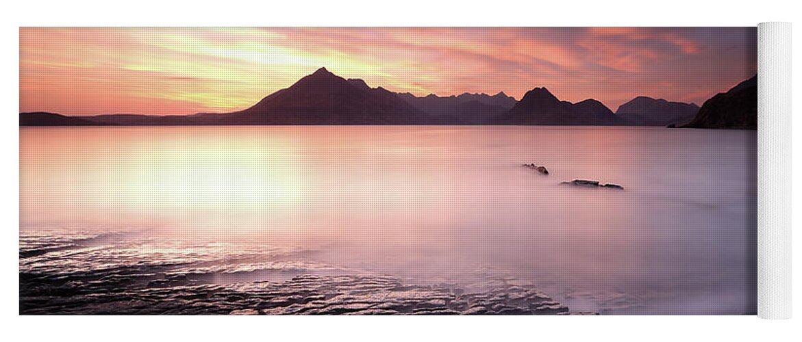 Elgol Yoga Mat featuring the photograph Elgol Sunset by Maria Gaellman