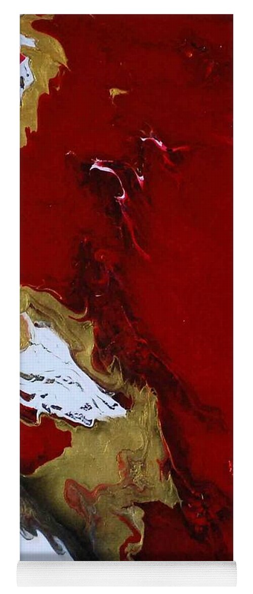 Red Yoga Mat featuring the painting Empowered by Sonali Kukreja